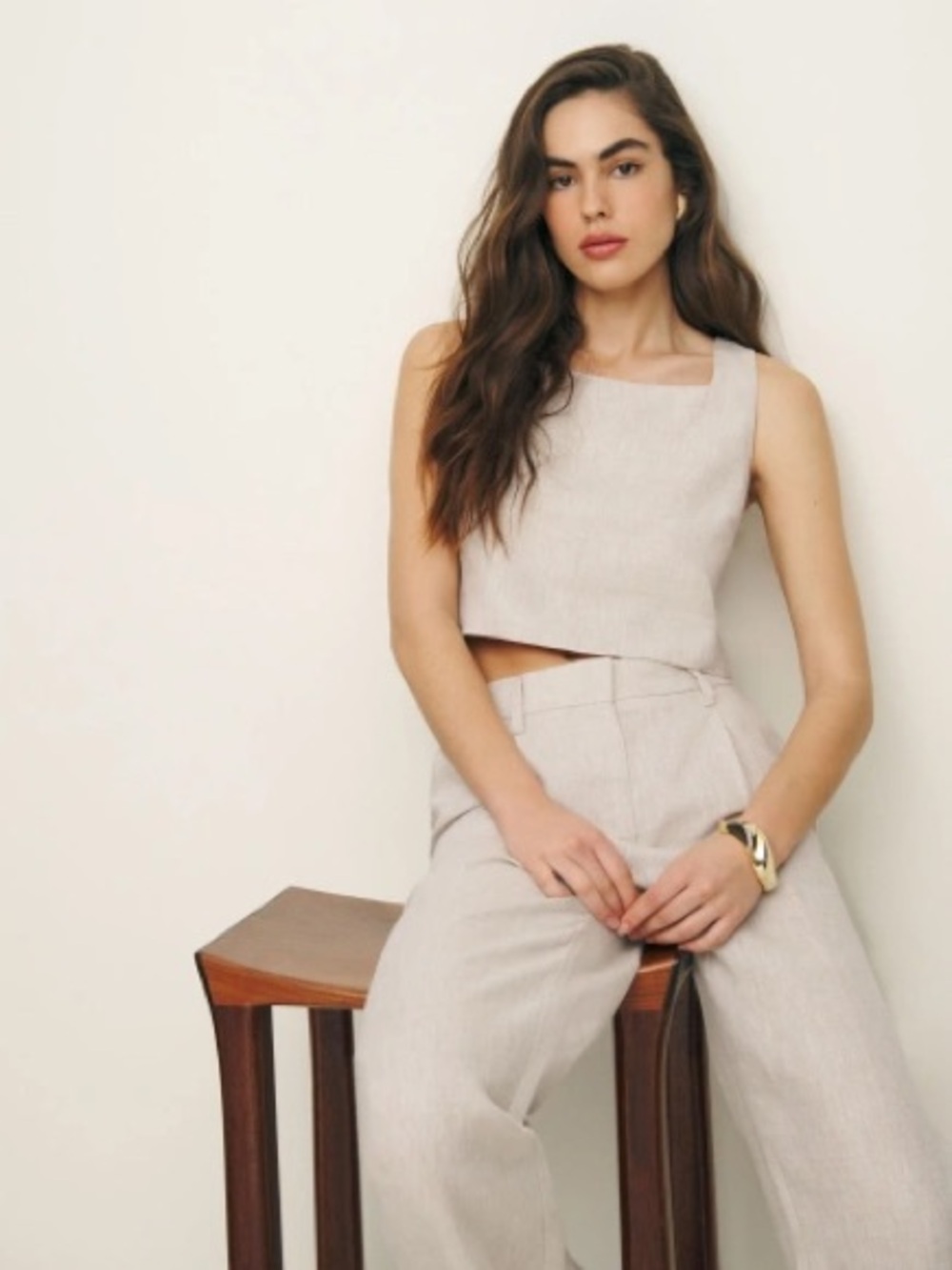 Reformation Saige Linen Top
